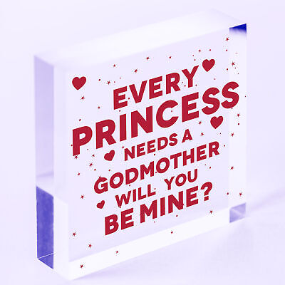 Will You Be My Godmother Plaque Godmother Wood Heart Godmother Asking Request