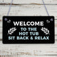 Welcome Sign Hot Tub Signs And Plaques Garden Signs Summer House Plaque Gift