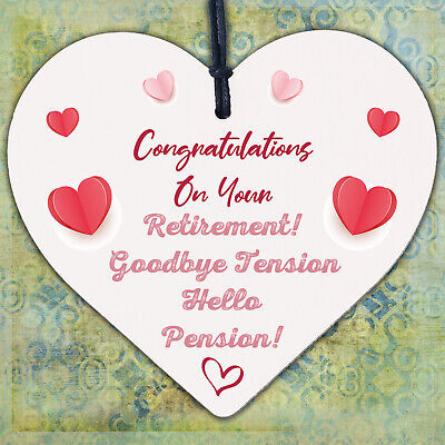 Retirement Goodbye Tension Funny Colleague Gift Hanging Plaque Leaving Sign Work