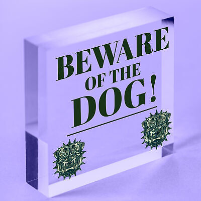 Beware Of The Dog Novelty Wooden Hanging Shabby Chic Plaque Dog Owner Sign Gift