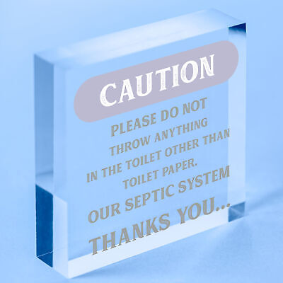 Only Toilet Paper Hanging Septic Tank Plaque Bathroom Thank You Toilet Door Sign