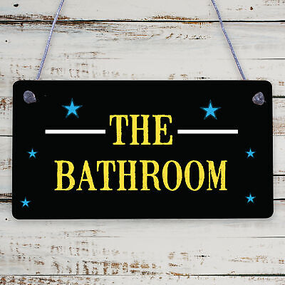 The Bathroom Hanging Sign Bathroom Toilet Decor Marble Theme Home Gift