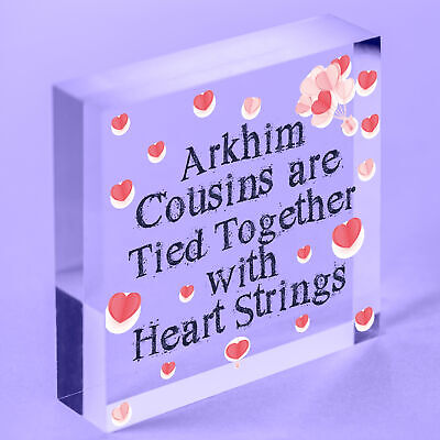 Cousin Gift For Birthday Christmas Wooden Heart Thank You Gift Keepake