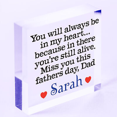 Personalised Thinking Of You On Fathers Day Dad Robin Memorial Remembrance Dad