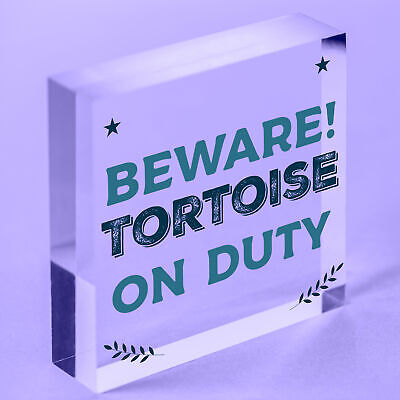 Beware Tortoise Turtle Reptile Pet Animal Sign Home Garden Door Novelty Plaque