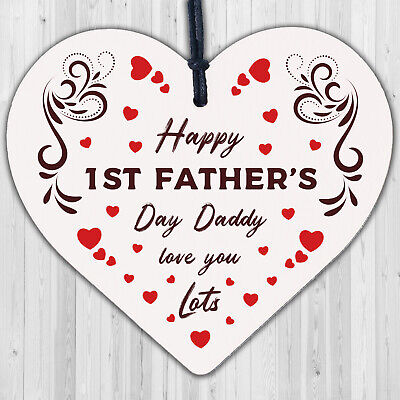 1st Fathers Day Heart Gifts For Him Daddy To Be From Bump Daughter Son Presents