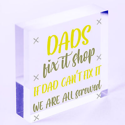 Dads Man Cave Signs Garage Shed Door Wall Hanging Plaque Gifts For Dad Daddy