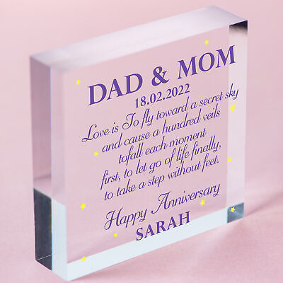 2nd Anniversary Gift Husband Wife Personalised 2 Years Together Boyfriend Gifts