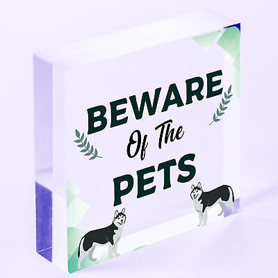 Beware Of The Pets Novelty Wooden Hanging Shabby Chic Plaque Gift Home Pet Sign