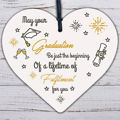 Graduation Gifts Keepsake Wooden Heart University College Degree Congratulations