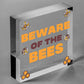 Beware Bees Apiarist Hive Business Garage Wooden Hanging Plaque Bee Sign Gift