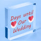 Wedding Countdown Chalkboard Hanging Decor Sign Novelty Engagement Gifts