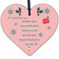 CHRISTMAS BAUBLE Memorial Heart Plaque Mum Dad Nan Grandad Friend Tree Decor