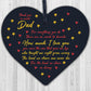 Dad Gifts From Daughter Son Wooden Heart Christmas Birthday Gift For Dad Daddy