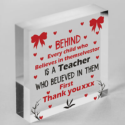 Cute Teacher Gifts Thank You Wooden Heart Leaving School Nursery Gift Keepsake