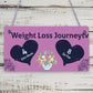 Weight Loss Tracker Chalkboard Journey Gift Hanging Plaque Slimming World Sign