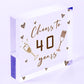 40th Birthday Gifts For Women / Men Heart 40th Birthday Card Birthday Decoration