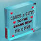 Cards & Gifts New Mr & Mrs Wedding Post Box Gift Table Decoration Plaque Sign