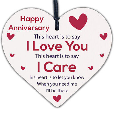 Anniversary Gift For Her Anniversary Gifts For Him Wood Heart Anniversary Cards