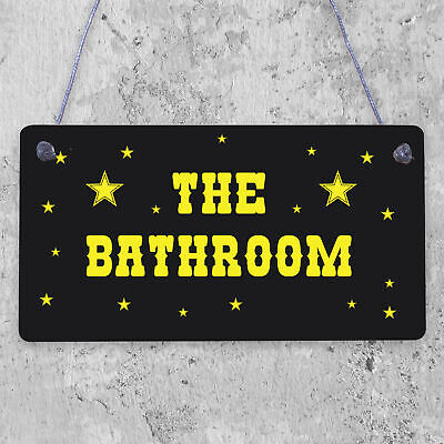 Bathroom Contemporary Plastic Decorative Hanging Plaque Wall Door Toilet Sign