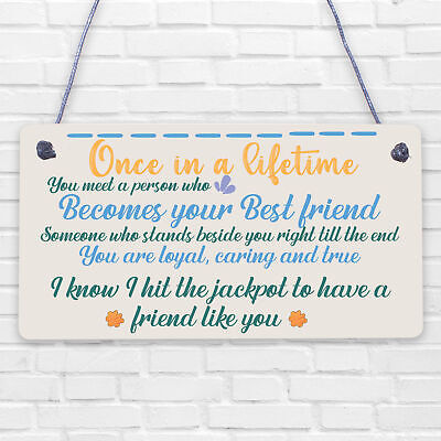 BEST FRIEND Birthday Christmas Gifts Friendship Plaque Keepsake Gift THANK YOU