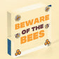 Beware Bees Apiarist Hive Business Garage Wooden Hanging Plaque Bee Sign Gift