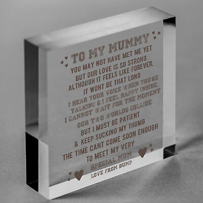 To My Mummy To Be Plaques Gifts From Bump BABY SHOWER Baby Girl Boy Present