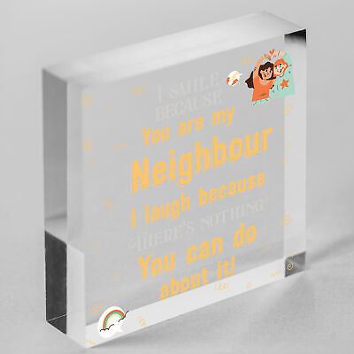 Best Neighbour Funny Gifts Wood Heart Birthday Christmas Gift For Best Neighbour