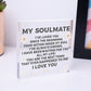 Soulmate Gifts For Him Her Plaque Anniversary Gift Wife Husband Boy Girl Friend