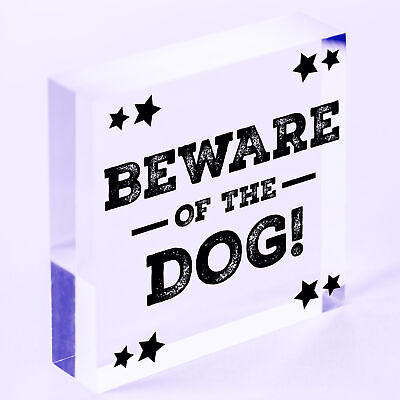 Beware Of The Dog Novelty Wooden Hanging Shabby Chic Plaque Dog Owner Sign Gift