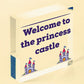 Princess Castle Plaque Door Playroom Bedroom Sign Gift Baby Girl Fairytale Decor