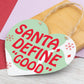 Santa Define Good Funny Heart Hanging Sign Christmas Decoration Gift