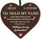 Will You Be My Godmother Gift For Friend Wooden Heart Godparent Asking Gifts