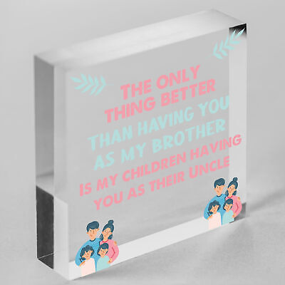 Thank You Novelty Gift For Uncle Plaque Gifts For Brother Birthday Christmas