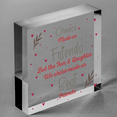 Chance Made Us Colleagues Heart Plaque Sign Friendship FRIEND Gift Thank You