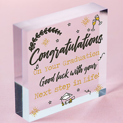 Congratulations On Your Graduation Wooden Heart Plaque Present Graduate Gifts