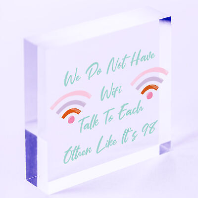 No Wifi Talk 98 Funny Bar Restaurant Pub Hotel Hanging Plaque Gift Sign