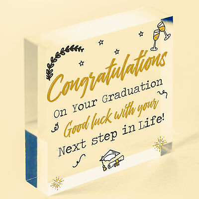 Congratulations On Your Graduation Wooden Heart Plaque Present Graduate Gifts