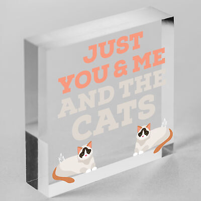 You Me And The Cats Sign Home Funny Crazy Cat Lady Sign Pet Lover Gifts