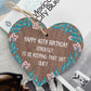 40th Birthday Gift Best Friend Funny 40th Birthday Gift For Women Men Wood Heart