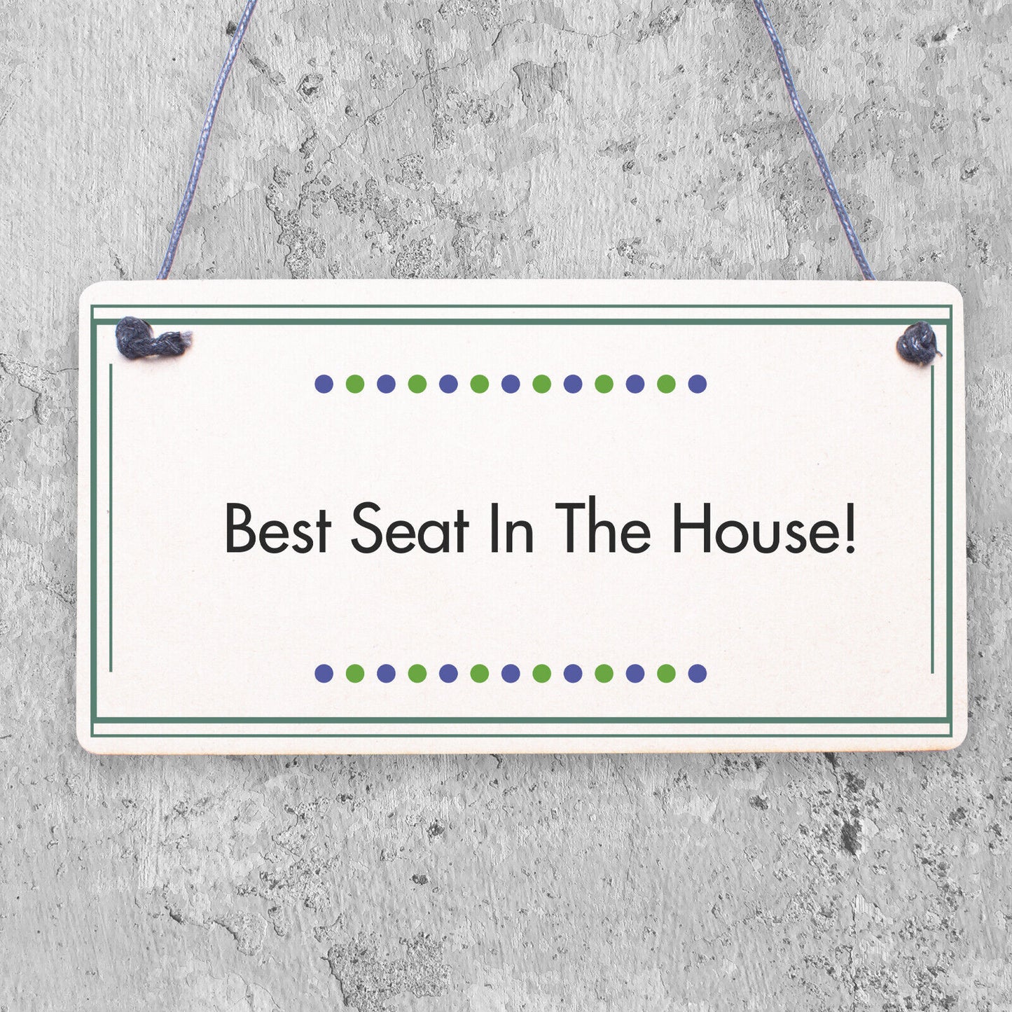 Funny Best Seat In The House Toilet Bathroom Loo Sign Hanging Wall Door Plaque