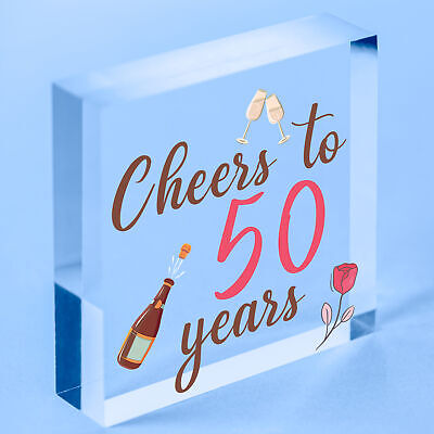 Cheers To 50 Years 50th Birthday Gift For Women 50th Birthday Card Alcohol Gift