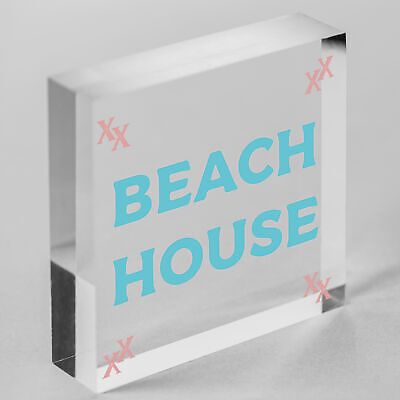 Beach House Shabby Chic Sign Vintage Nautical Plaque Art Beach Seaside Home GIFT