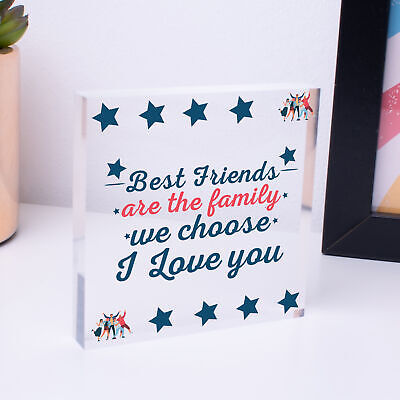 Best Friends Friendship Gift Idea Handmade Wooden Sign Keepsake Thank You Gifts