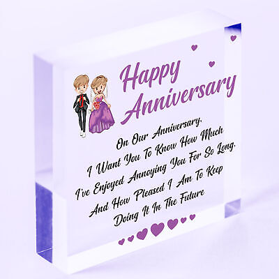 Anniversary Annoying Funny Marriage Couples Gift Hanging Plaque Wedding Sign