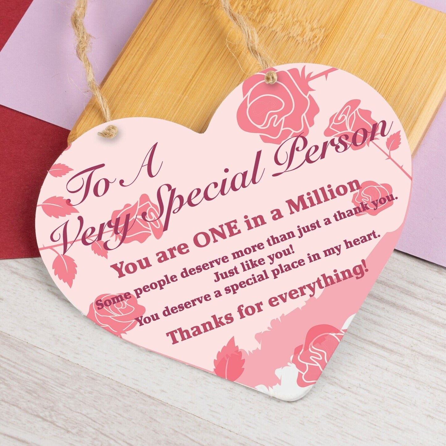 Special Thank You Gift Heart Hanging Sign Teacher Friend Gifts Keepsake