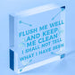 Toilet Flush Me Well Sign Funny Novelty Loo Door Hanging Home Gift Bathroom