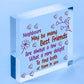 Best Friend Gift Wooden Heart Friendship Birthday Keepsake Plaque Thank You Gift