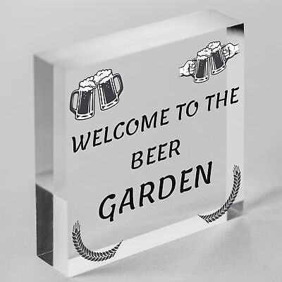 Beer Garden Bar Sign For Garden Pub Man Cave Shed Plaque Alcohol Friend Gift