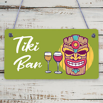 Tiki Bar Accessories Home Bar Decor Novelty Hanging Sign Man Cave Kitchen Gifts